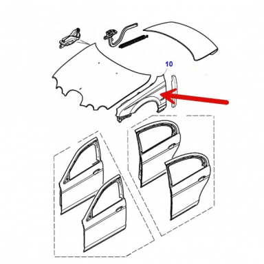 USED LEFT DRIVER SIDE FRONT FENDER - ADDITIONAL SHIPPING WILL BE CHARGED  XR826897